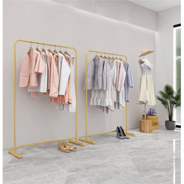 服装店展示架铁艺衣架中岛架侧挂女装店挂衣服的架子货架衣架落地