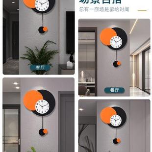静音挂墙网红钟表 北欧轻奢挂钟新款 家用墙壁装 饰时钟个性 创意时尚