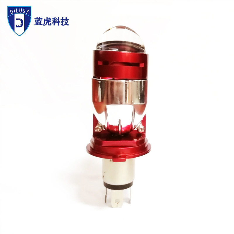 跨境新款高亮聚光汽车电动车大灯直插款远近一体防水摩托车射灯