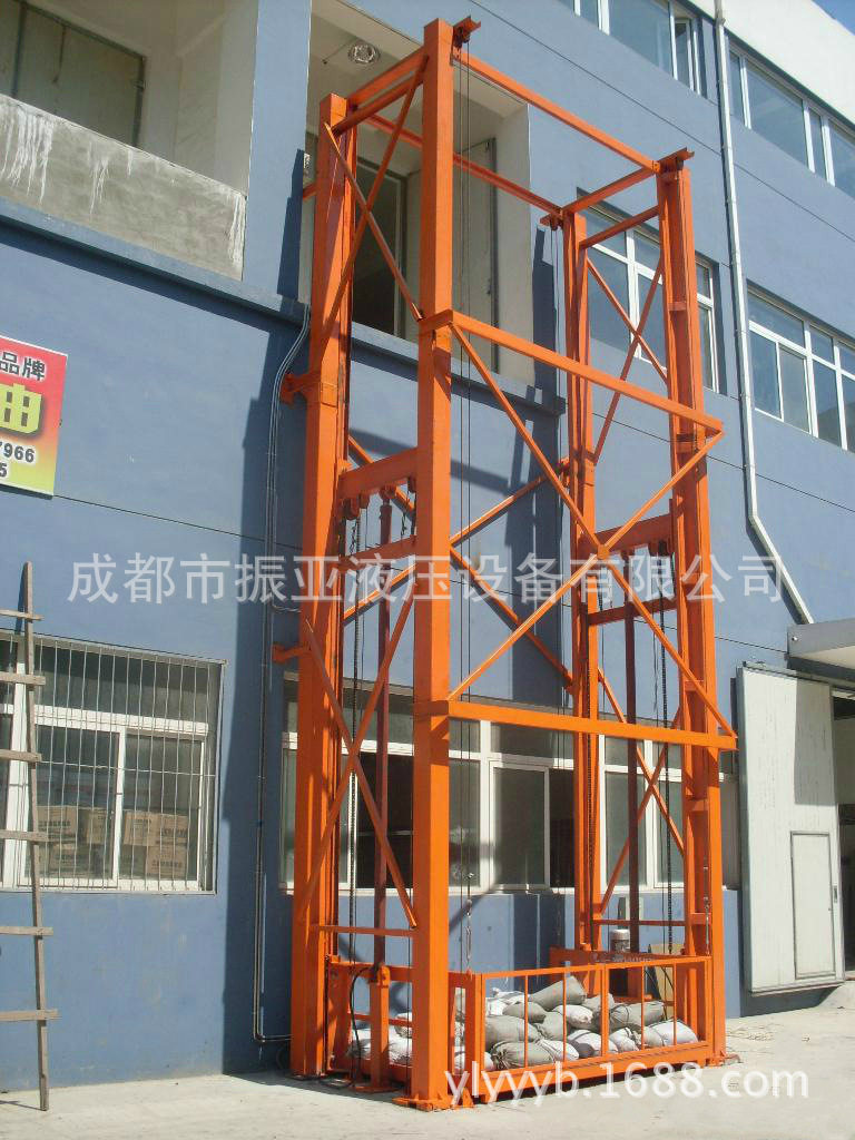 厂房双柱导轨式升降平台室内钢结构导轨式升降机室外升降货梯