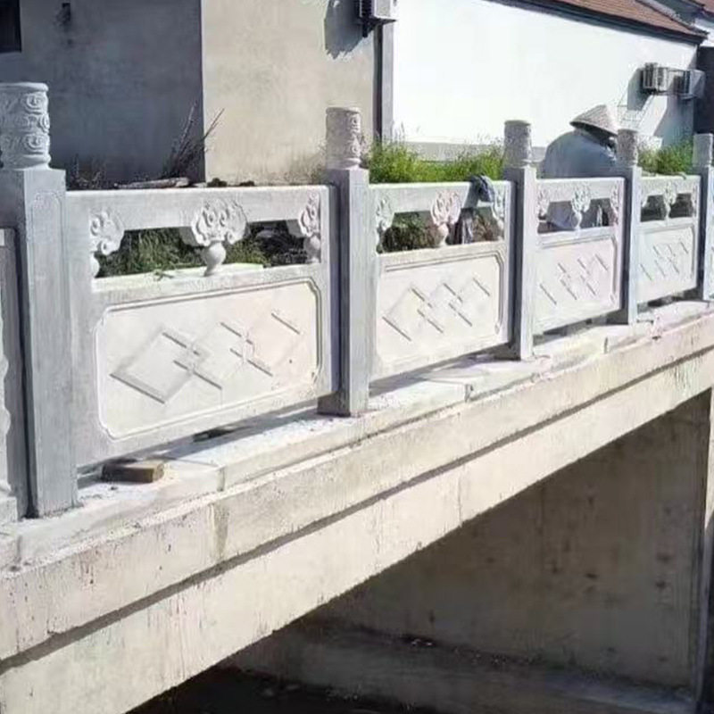 石栏杆石雕栏板公园阳台景观仿古河道花岗岩大桥石护栏