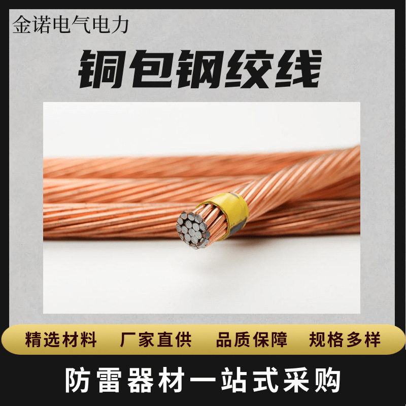 铜包钢绞线接地引线防雷镀铜
