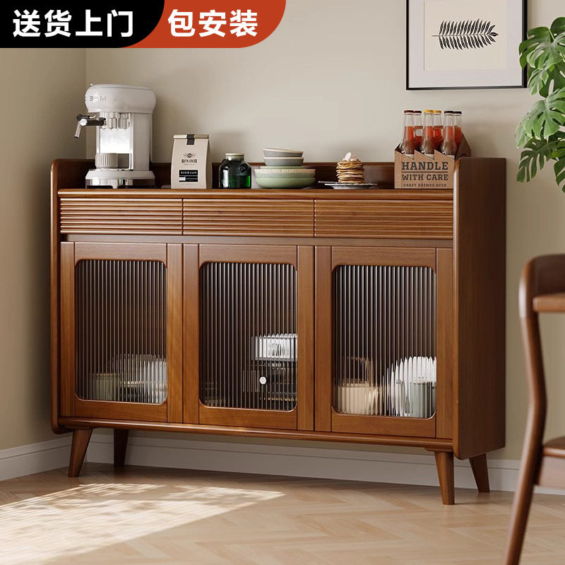 实木餐边柜小户型客厅收纳