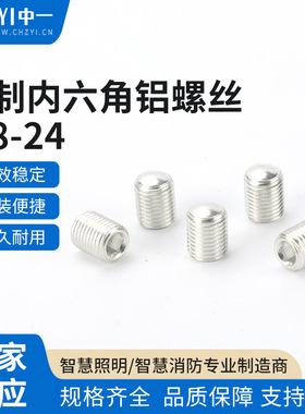 美制内六角铝螺丝3-8-24304不锈钢紧定螺钉M8X14mm平端内六角通止