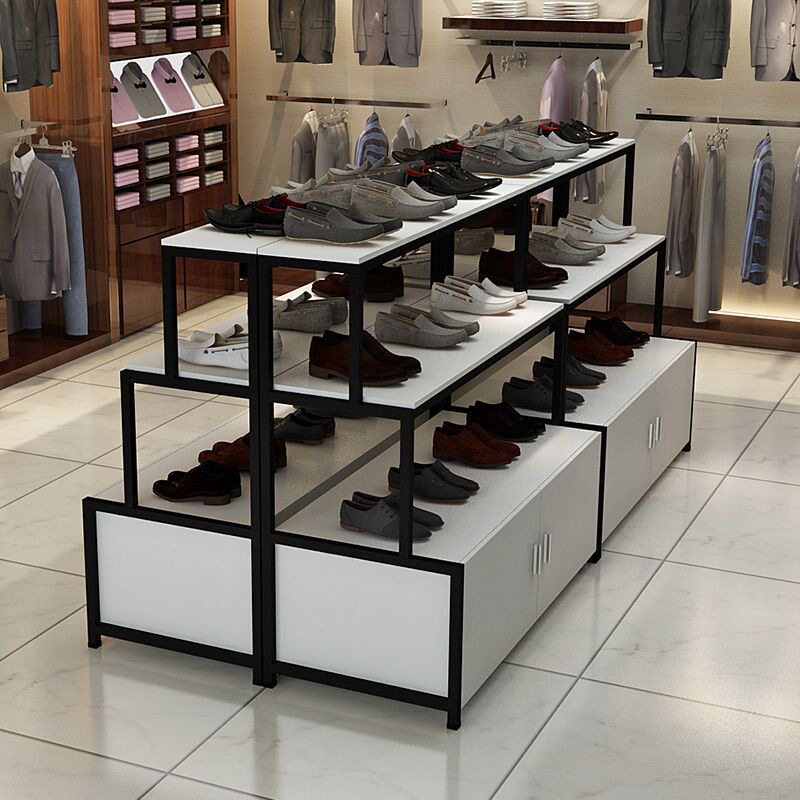 鞋店鞋架展示架鞋展示柜化妆品展柜母婴店中岛柜鞋架置物架中岛柜