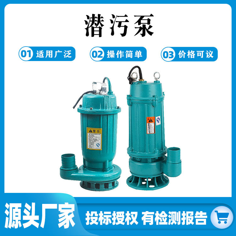 手提式便携潜污泵家用污水泵抽粪机大流量排污泵农用灌溉泵