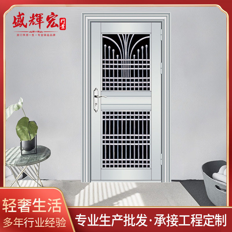 现代简约不锈钢单开门小区住宅商用入户门现代简约防盗阳台门