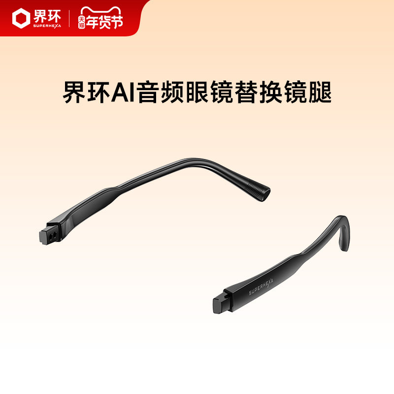 界环AI智能眼镜 替换镜腿 充电线 黑色
