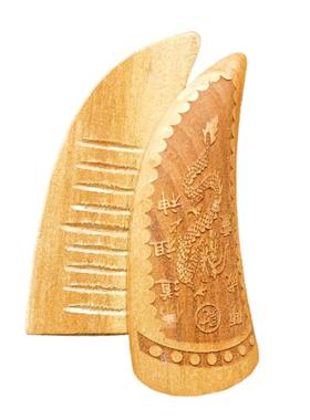 卦桃木圣杯羊角家用雕刻双龙木头卦新中式卦居士用实木卦