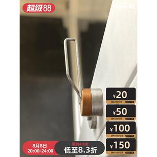 格奥琦「形态」樱桃木原木设计师款覆古不锈钢门把手木门磁吸静音