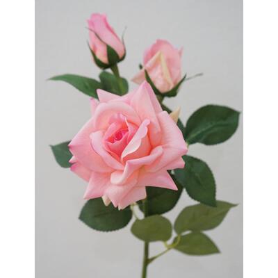 保湿玫瑰人造花束绢花客厅餐桌装饰插花摆件假花三头角玫瑰
