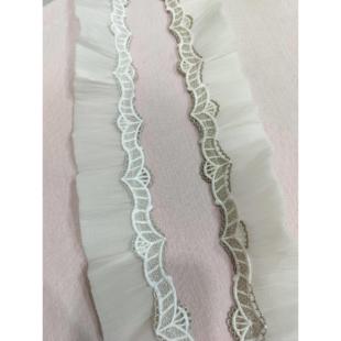 窗帘花边米色5cm蕾丝珍珠金线水溶花边符合蕾丝装 辅料 饰立边法式