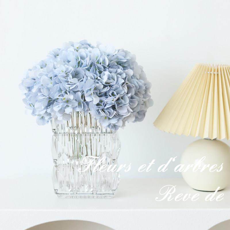 法式清新绣球彷真花假花水晶花瓶餐桌玄关床头柜摆件婚房布置花艺,家居饰品,仿真花/假花,淘宝优惠券,粉丝福利购,淘宝优惠卷