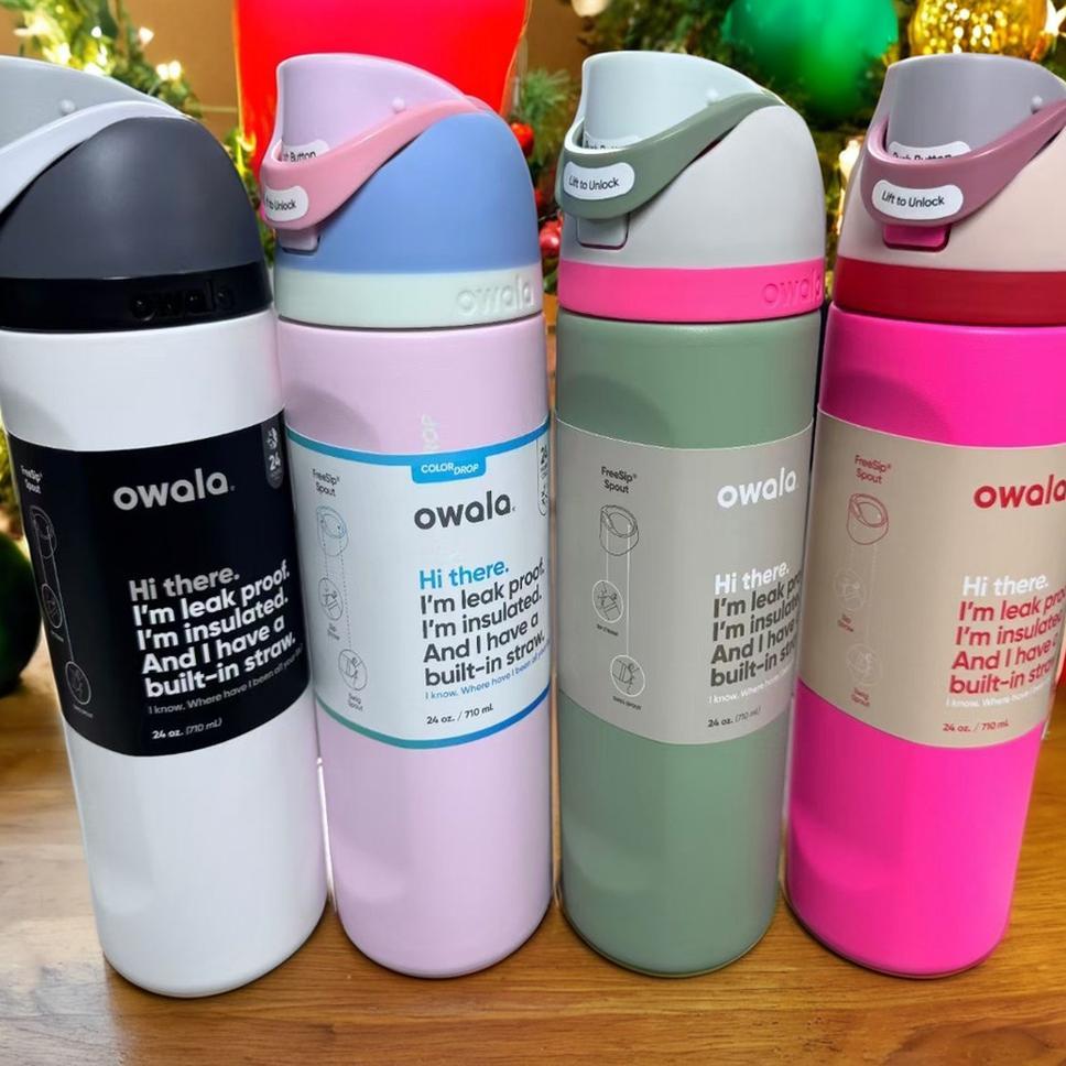 特价Owala 保温杯304不锈钢可拆卸吸管双饮口防漏大容量水壶出口