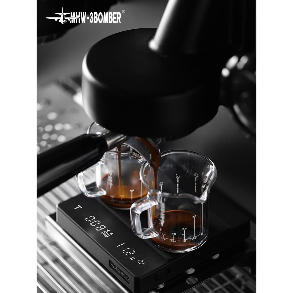 轰炸机MHW小魔方电子秤2.0意式手冲咖啡秤充电专用称重计时智能