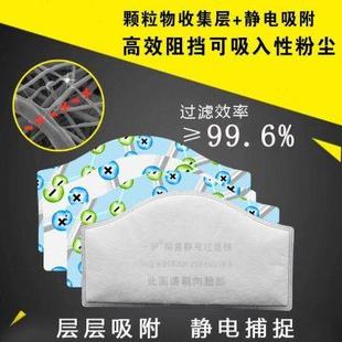 一护308静电过滤棉防尘面具活性炭滤芯纸7772面罩7744C通用滤棉垫