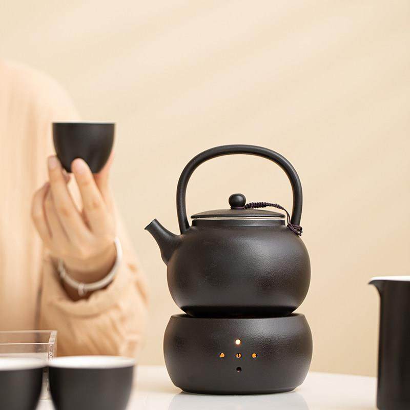 达令 陶瓷提梁壶蜡烛加热单壶 大容量简约茶壶功夫茶具泡茶壶套装,餐饮具,茶壶,淘宝优惠券,粉丝福利购,淘宝优惠卷