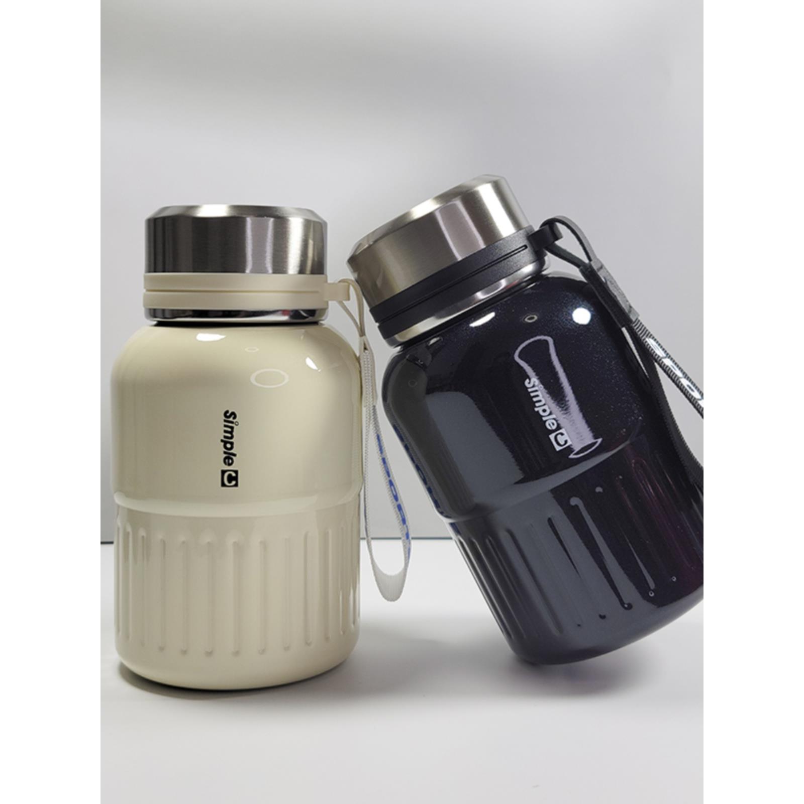 户外运动保温水壶矮粗款带茶隔女学生水杯子男士商务大容量保温杯