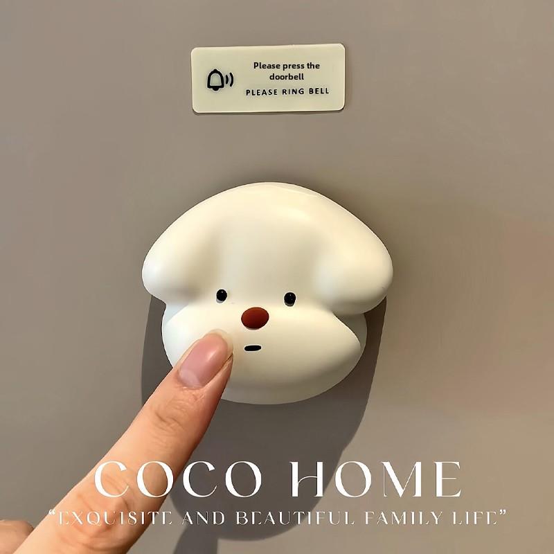 小狗门铃无线入户门家用进门口装饰店铺粘贴遥控器远距离感应分体