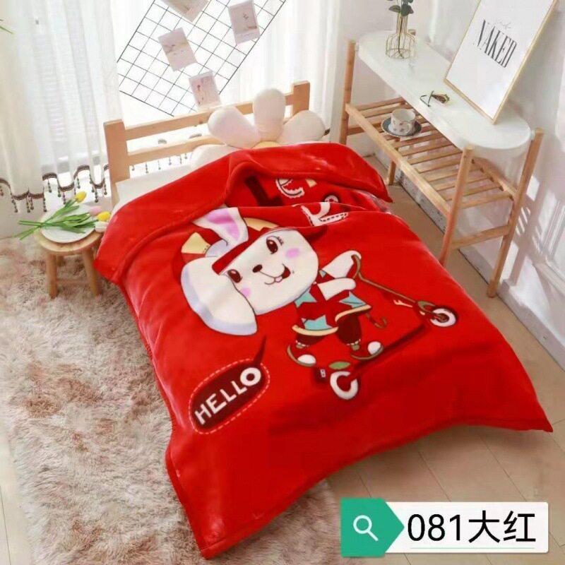 幼儿园午睡毯秋冬双层加厚盖毯云毯珊瑚绒儿童毛毯四季可用小被子