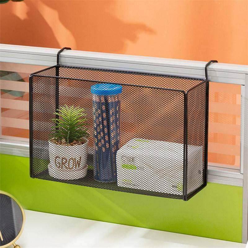 办公室好物工位挂篮书桌隔板铁艺置物架悬挂式宿舍床上收纳篮资料