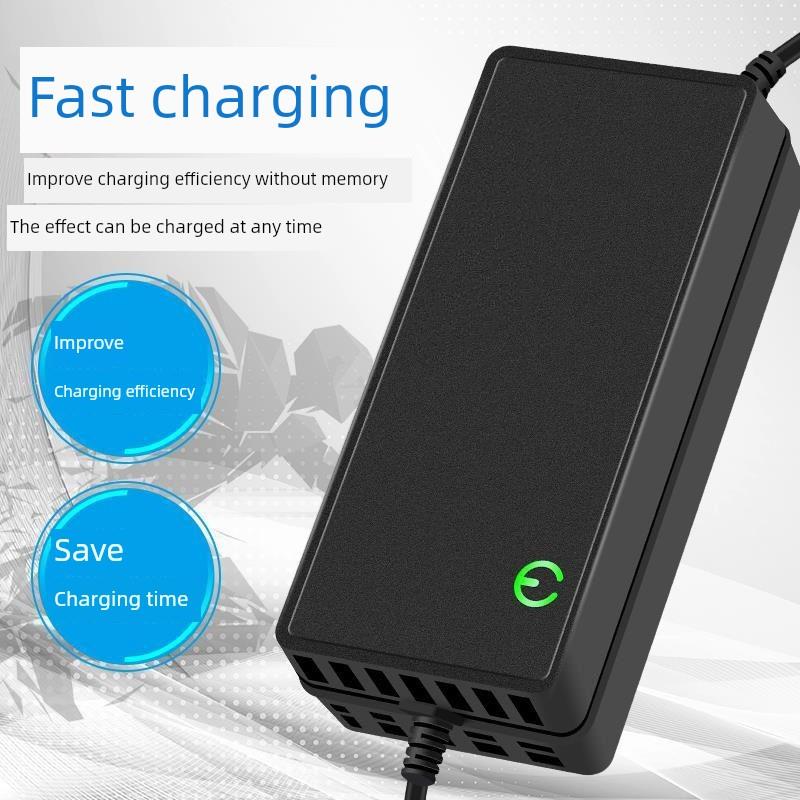 电动车36V48v60v充电器快充银鱼盒海霸金属外壳带轨道锂电池配件