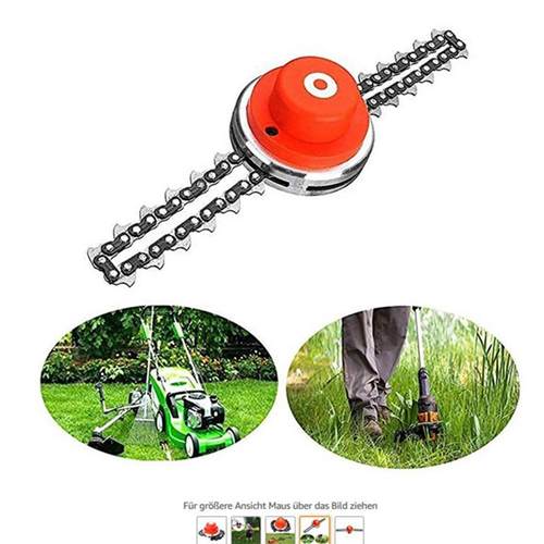 割草机打草头链条款耐磨无绳割灌机除草打草机工作头链条打草头