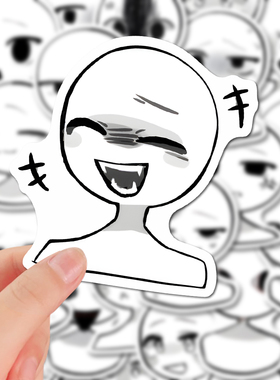 96张火柴人表情包人体面部表情速写绘画参考素材贴纸二次元oc装饰