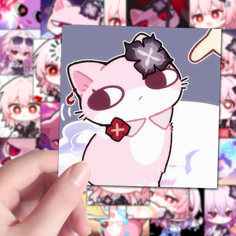 108张长夜月贴纸爆款崩坏星穹铁道可爱Q版长夜月卡通贴画手账装饰