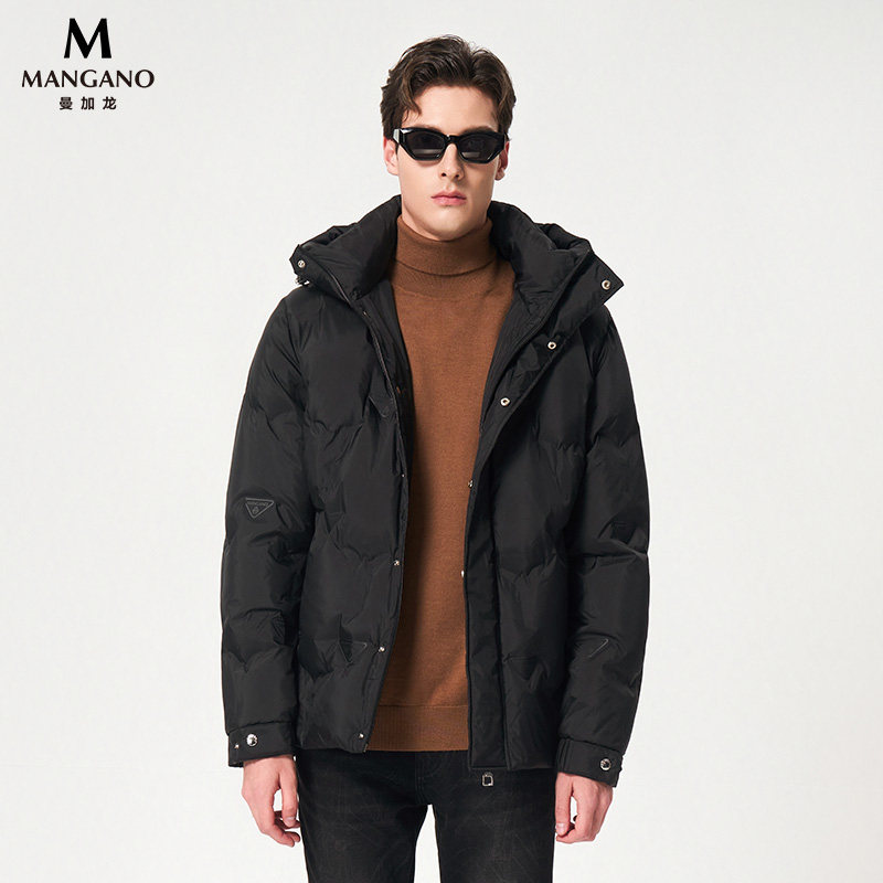 【90白鸭绒】Mangano曼加龙冬季保暖男士连帽宽松外套加厚羽绒服,男装,羽绒服,淘宝优惠券,粉丝福利购,淘宝优惠卷