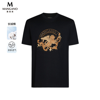 Mangano短袖潮夏季烫钻