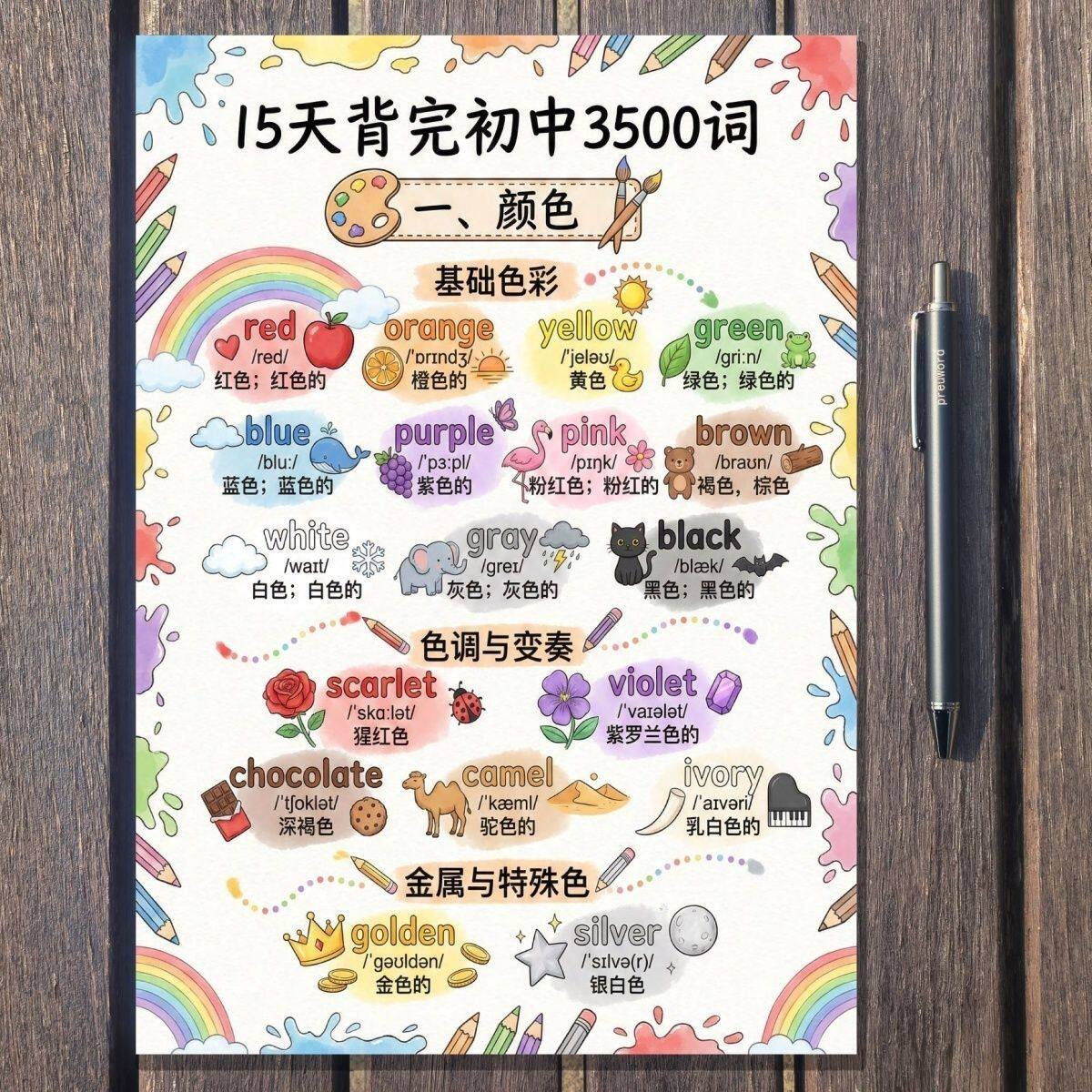 初中英语15天牢记初中3500其它印刷制品