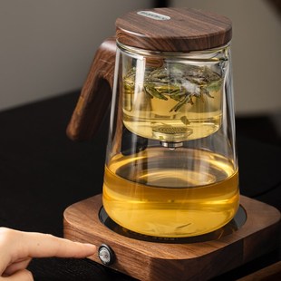 玻璃茶水分离家用磁吸泡茶神器过滤冲泡茶壶 飘逸杯泡茶壶2024新款