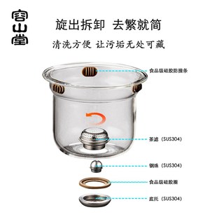 飘逸杯玻璃绿茶杯泡茶壶茶水分离家用懒人泡茶神器 容山堂华匠值