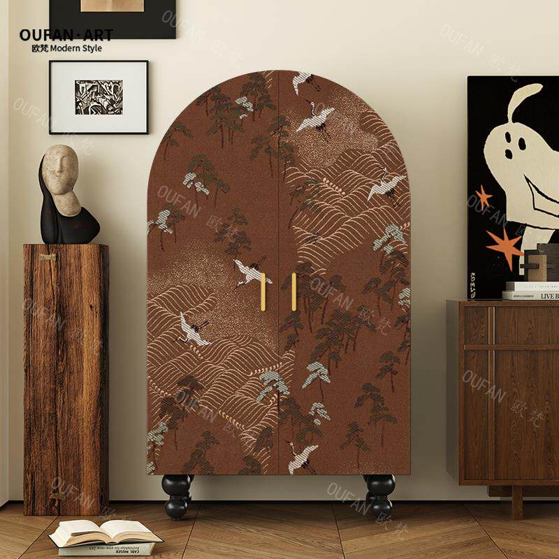 现代新中式实木衣柜家用卧室2025新款爆款一体式免安装立柜储物柜