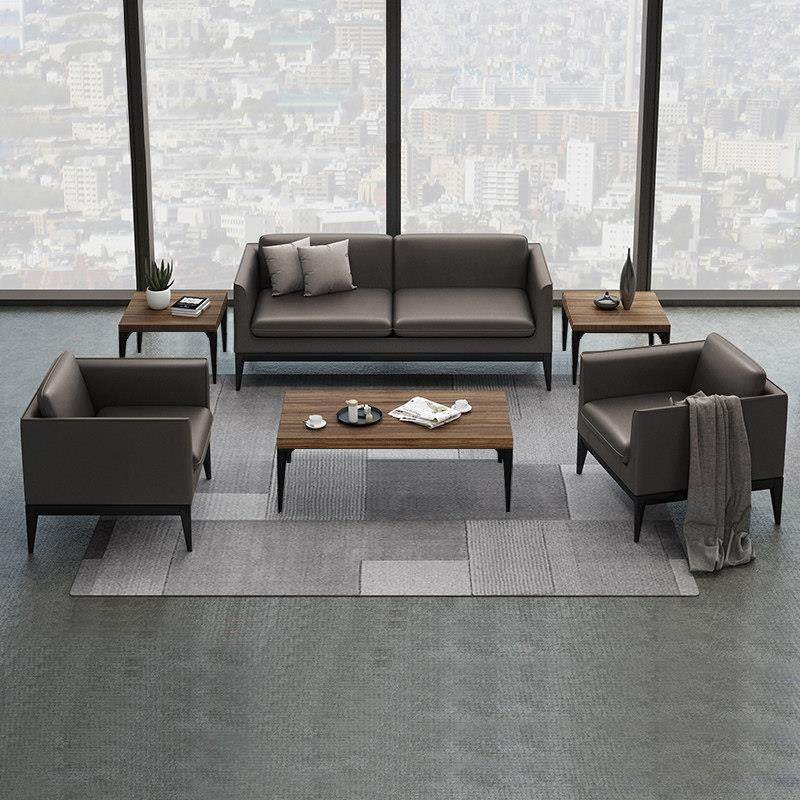 办公沙发茶几组合现代简约时尚三人位套装商场小户型出租房
