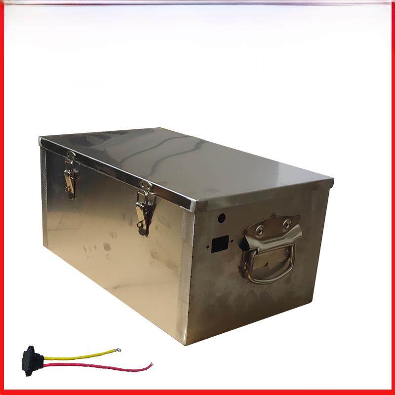 不锈钢铅酸电池盒72V60V48V20A电动车电池盒三轮车外卖驱动锂电池