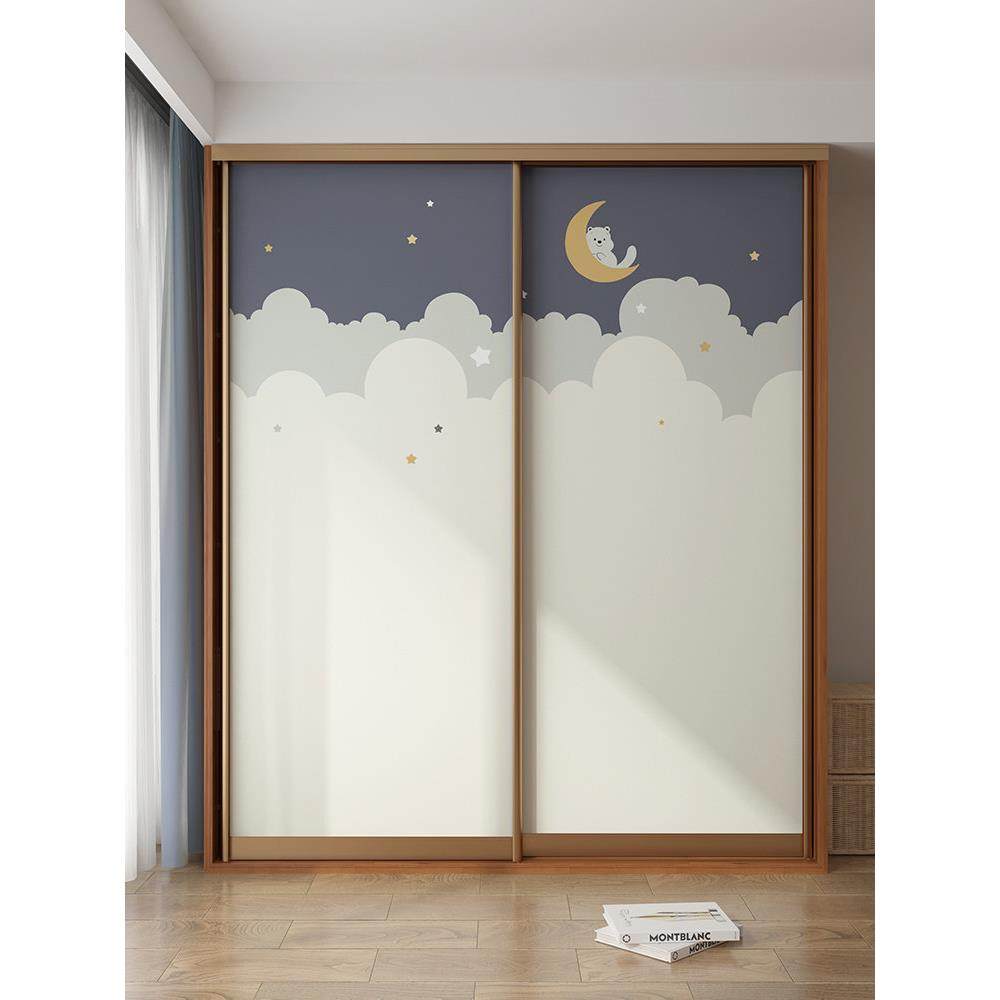 凯贝嘉儿童房大衣柜门贴纸推拉门移门柜子柜门翻新贴墙纸自粘贴画,家居饰品,软装墙贴,淘宝优惠券,粉丝福利购,淘宝优惠卷