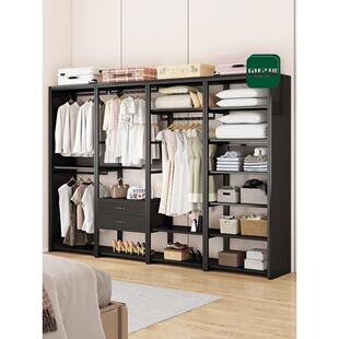 【1.2mm加厚管】开放式金属衣柜衣帽间架钢、木铁组合框架