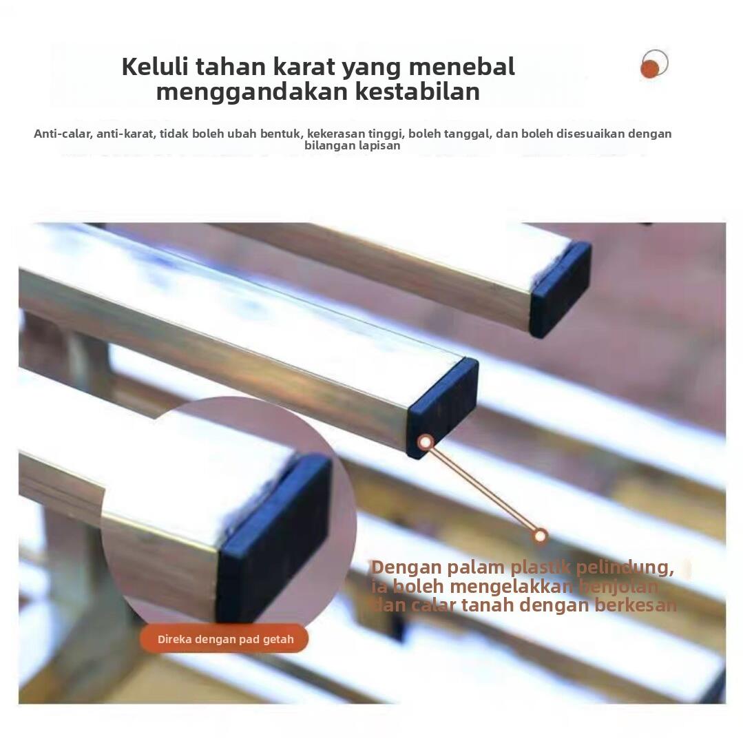 不锈钢花架单层铁艺置物架阳台室内户外防腐防锈落地式加高花架子