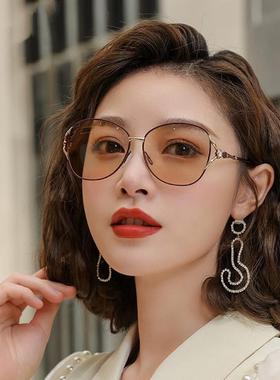 新款变色太阳镜女大脸显瘦开车专用偏光眼镜防紫外线墨镜日夜两用