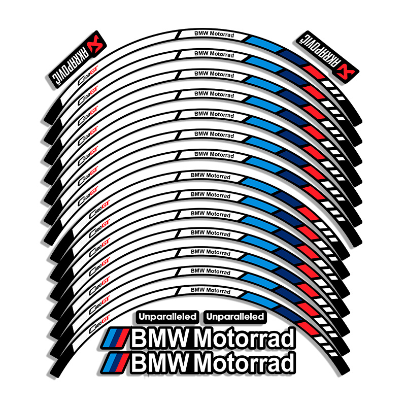 适用于宝马C400GT改装轮毂反光贴花车圈钢圈防水贴纸新款轮圈贴