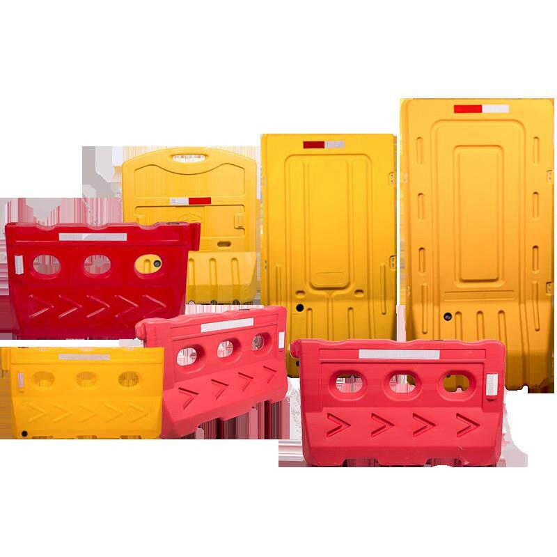 全新料三孔水马市政注水围栏施工围挡1.8米塑料水马隔离墩防撞桶