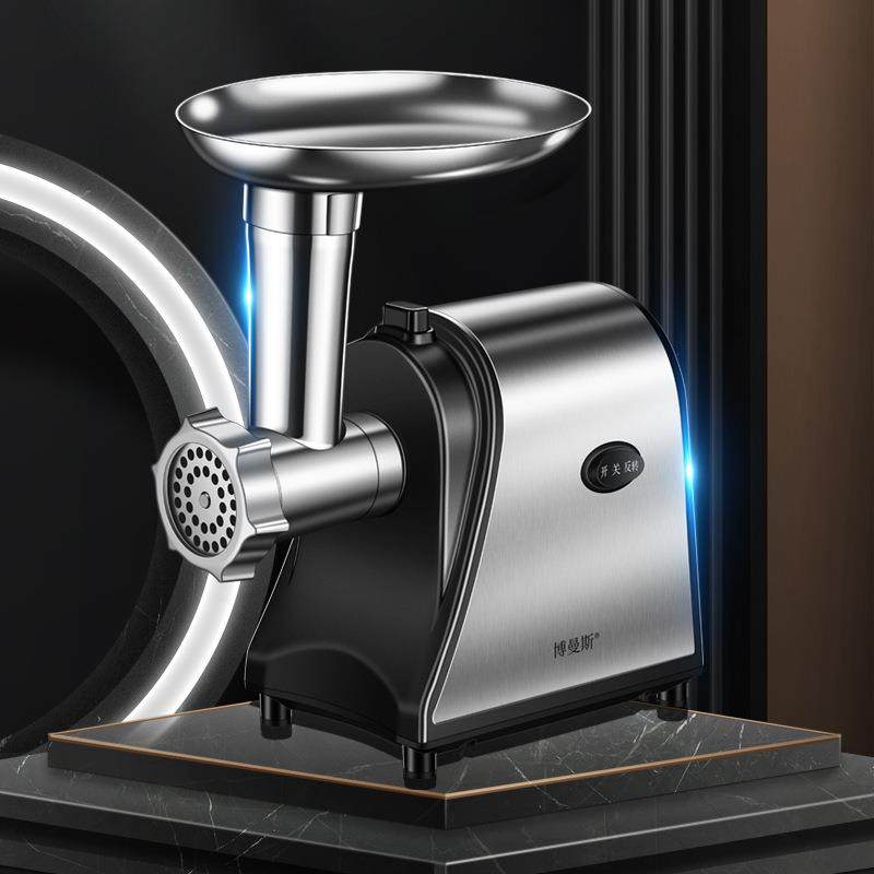 不锈钢电动灌肠机厨房绞肉机商用碎肉机食物料理肉馅机辅食肉沫机