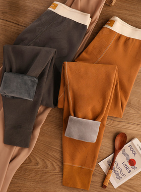 2025新款男士保暖裤男款秋裤加绒加厚棉裤线裤绒裤冬季男生打底裤