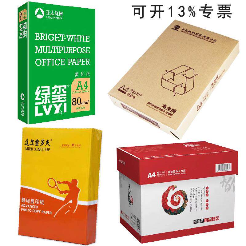 玖龙纸业海龙复印纸70/80克打印A4复印纸A4纸足500张全国量大包邮