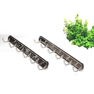 联排6钩无磁不锈钢墙钩 实心壁挂衣排钩 浴室衣柜门后挂勾