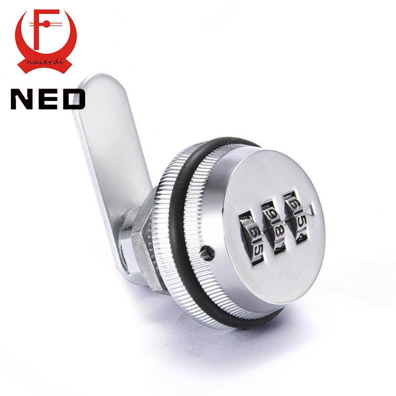 白色信箱密码锁 更衣柜密码转舌锁 三位密码拨盘锁 机械密码锁