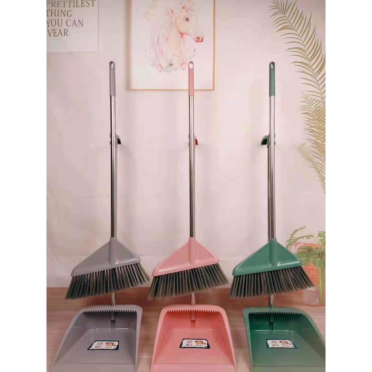 软毛家用扫地扫帚塑料扫把套装 笤帚撮箕扫把簸箕套装厂家直销