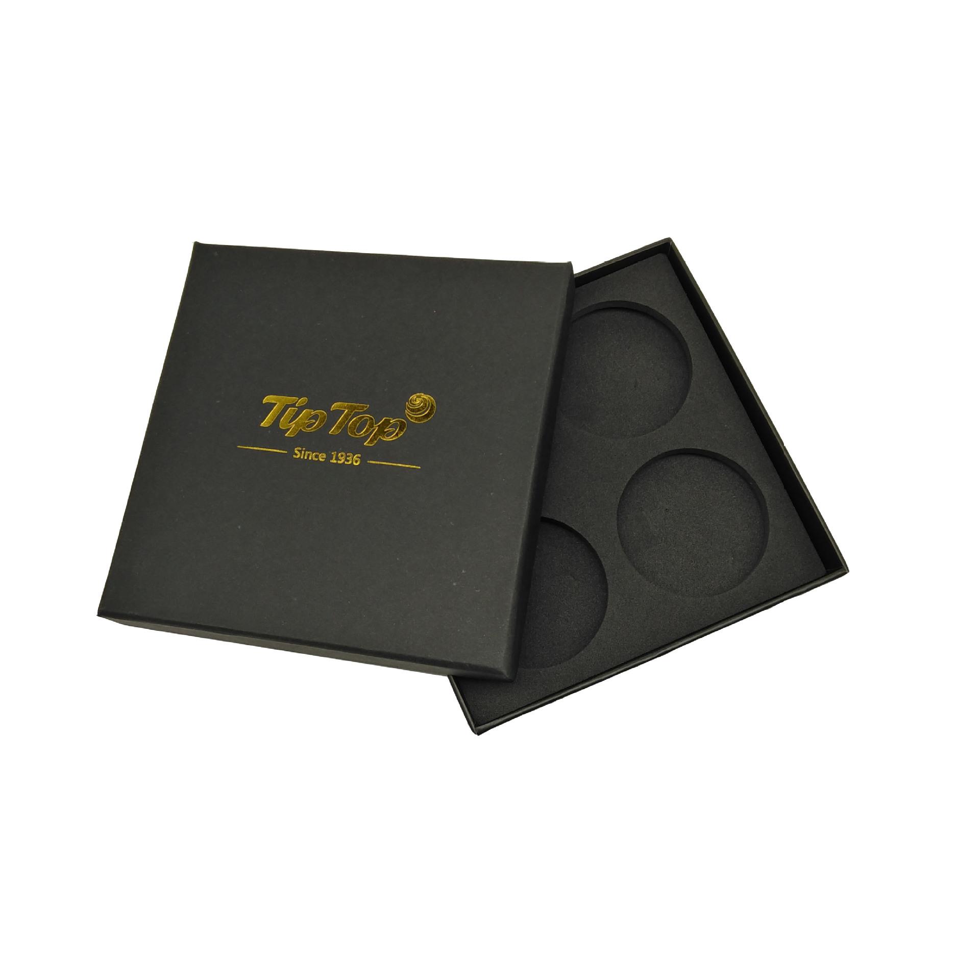 现货5cm4个装冰箱贴包装盒纸盒 冰箱贴包装盒 黑色天地盖纸盒盒子